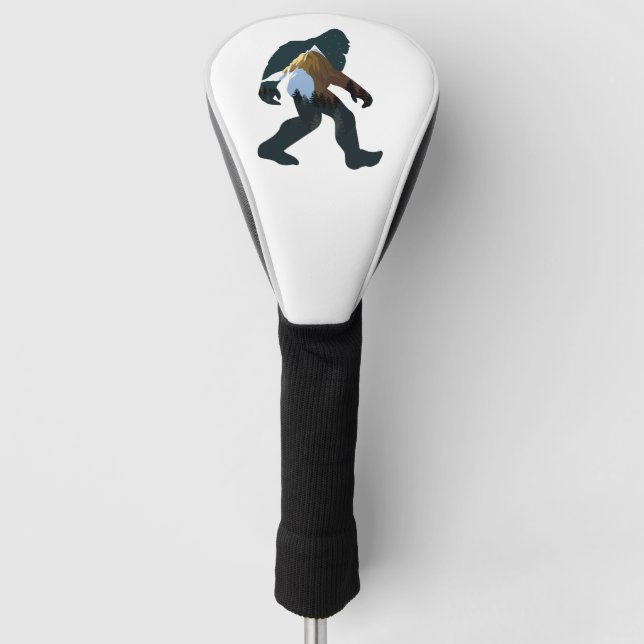 Night Forest Bigfoot Golf Head Cover (Front)