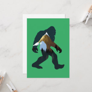 Night Forest Bigfoot Invitation