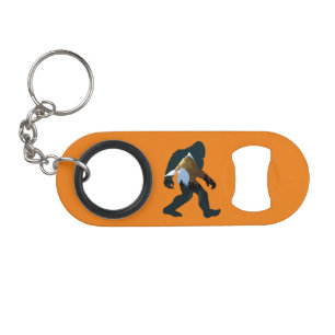 Night Forest Bigfoot Keychain Bottle Opener