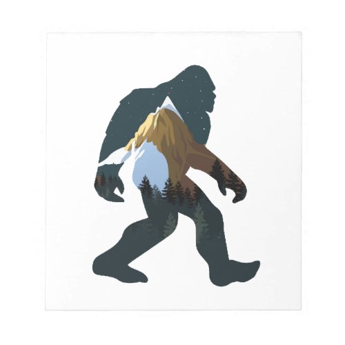 Night Forest Bigfoot Notepad