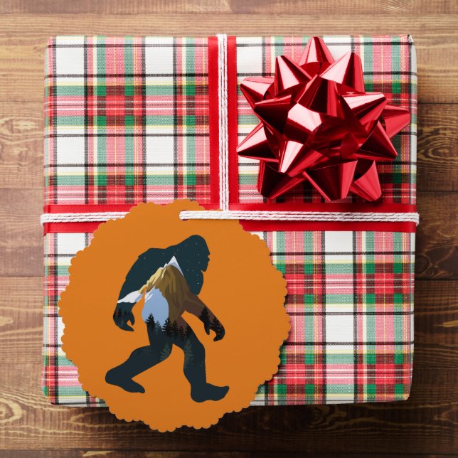 Night Forest Bigfoot Ornament Card (Insitu (Gift))