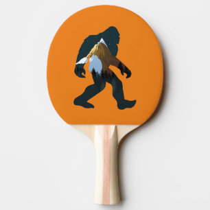 Night Forest Bigfoot Ping Pong Paddle