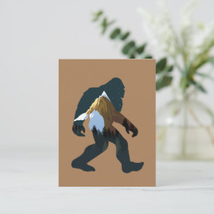 Night Forest Bigfoot Postcard