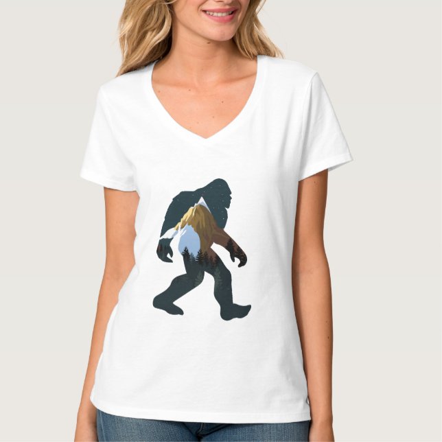 Night Forest Bigfoot T-Shirt (Front)