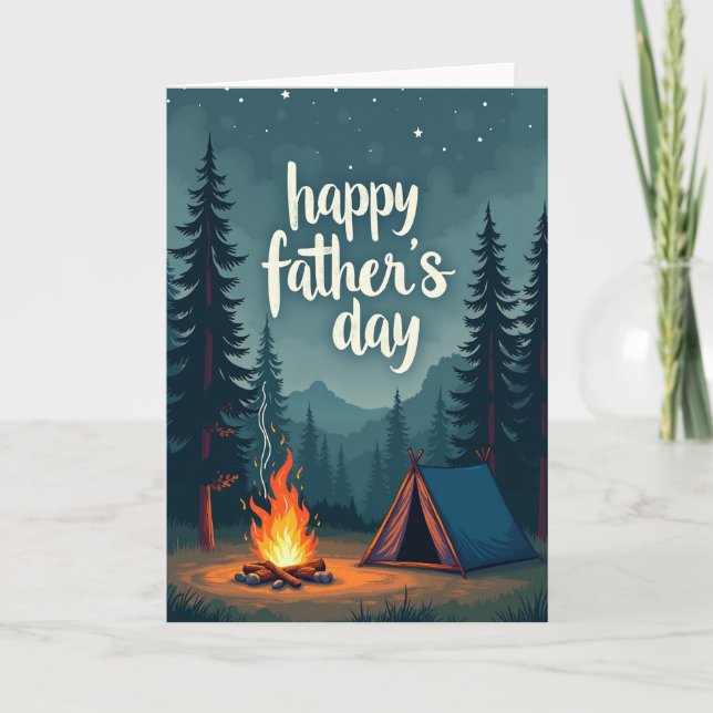 Night Forest Fathers Day Card (Front)