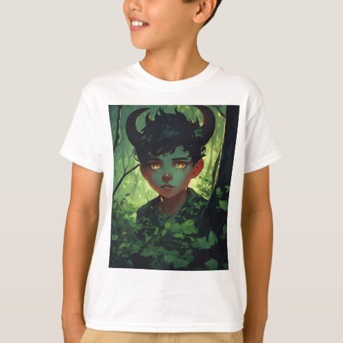 Night Forest Imp Kids T_Shirt Design
