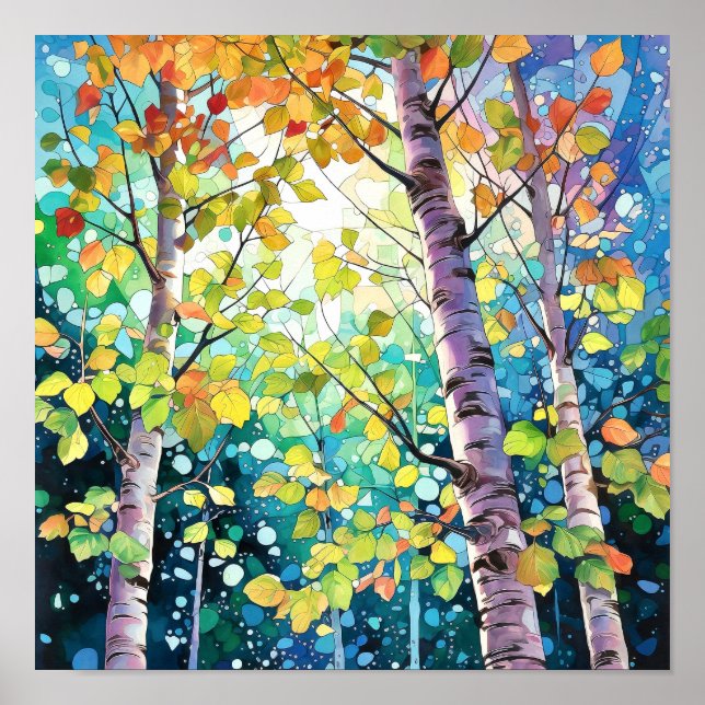 Night Forest Landscape Home Decor Poster (Front)