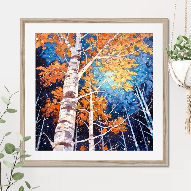 Night Forest Landscape Painting Poster (Creator Uploaded)