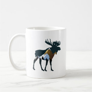 Night Forest Moose Coffee Mug