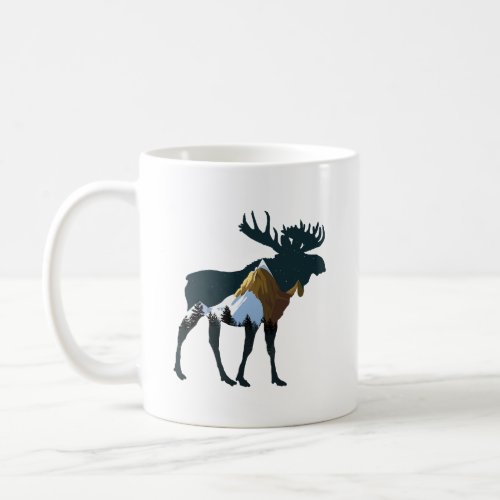 Night Forest Moose      Coffee Mug