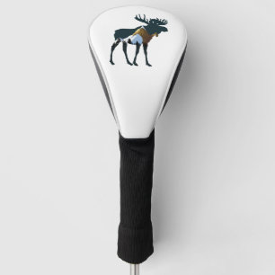 Night Forest Moose Golf Head Cover