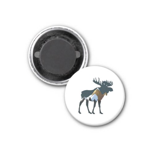 Night Forest Moose      Magnet