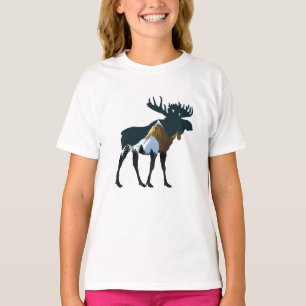 Night Forest Moose T-Shirt