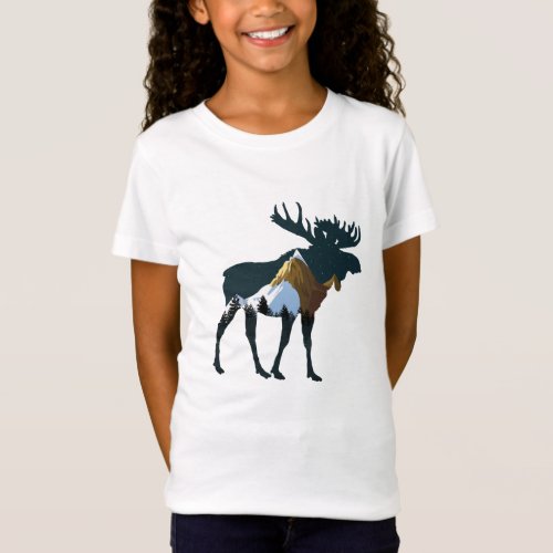 Night Forest Moose      T_Shirt