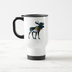 Night Forest Moose Travel Mug