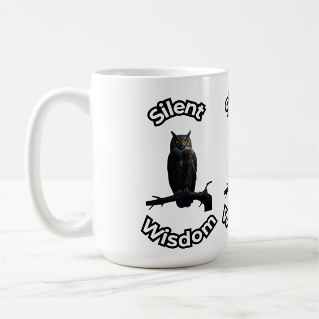  **Night Forest Owl – Realistic Nocturnal Owl Illu Coffee Mug (Left)