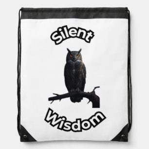 **Night Forest Owl – Realistic Nocturnal Owl Illu Drawstring Bag