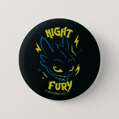 Night Fury Toothless Head Graphic Button