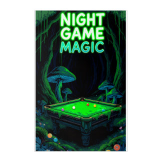 Night Game Magic Pool Acrylic Print
