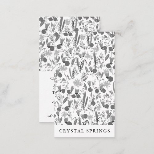 Night Garden Botanical Plants Modern Chic Floral Business Card