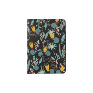 Night Garden Floral Pattern  Passport Holder
