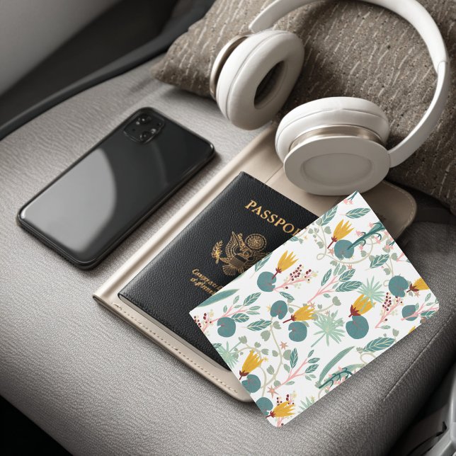 Night Garden Floral Pattern  Passport Holder (Night Garden Floral Pattern Passport Holder
)