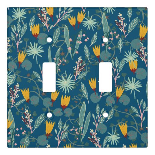 Night Garden Flowers and Vines Light Switch Cover