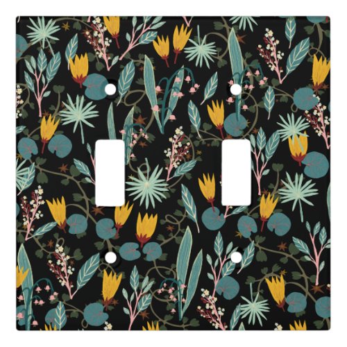 Night Garden Flowers and Vines Light Switch Cover