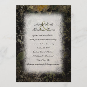 Night Garden Gothic Wedding Invitation