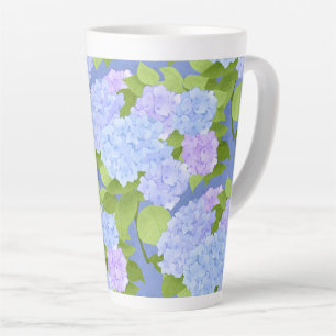 Night garden hydrangea latte mug
