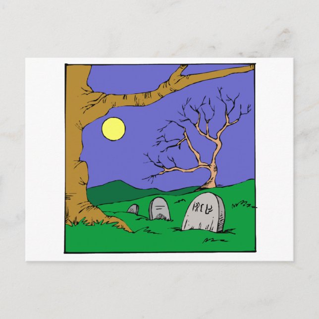 Night Graveyard Postcard (Front)