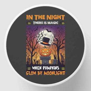 Night Halloween Pumpkin Top Hat Moon Graveyard Mini Candle Favors