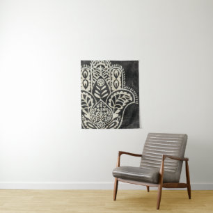 Night Hamsa Tapestry