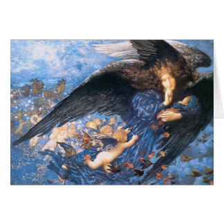 Night & Her Train of Stars - Edward Robert Hughes Cards