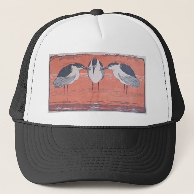 Night Herons by Otto Eckmann Trucker Hat (Front)
