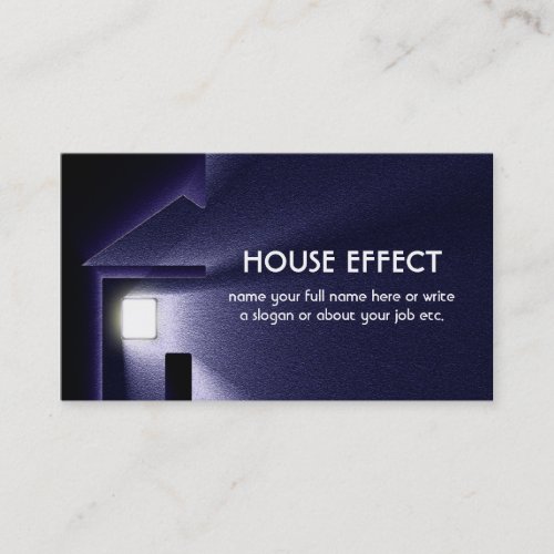 Night House Light Electricity and Winter Business Card