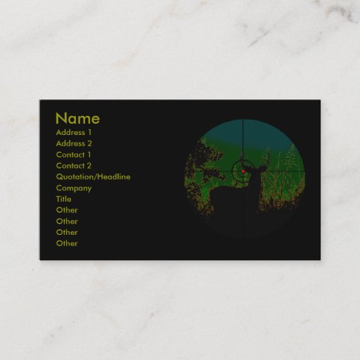Customizable Night Hunter Business Card