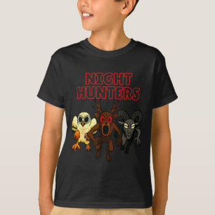 Night Hunters. 3 Animals In The Forest. Cool Gamer T-Shirt