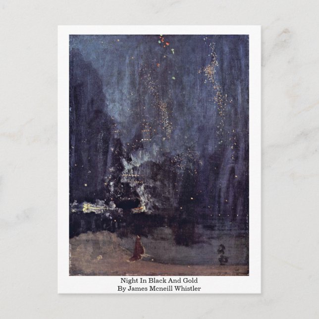 Night In Black And Gold By James Mcneill Whistler Postcard (Front)