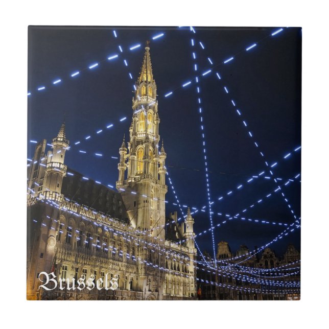 Night in Brussels Tile (Front)