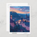 Night in Heidelberg Germany Travel  Postcard