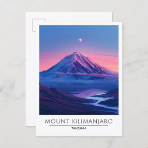 Night in Mount Kilimanjaro Tanzania Travel  Postcard