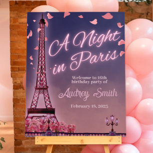 Night in Paris - Birthday Foam Board