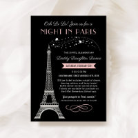 Night in Paris Eiffel Tower Daddy Daughter Dance