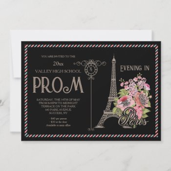 Night In Paris Prom Invitations by CottonLamb at Zazzle
