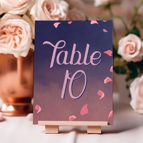 Night in Paris Table Number