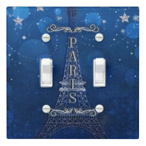Night In Paris Under the Stars Whimsical Light Switch Cover
