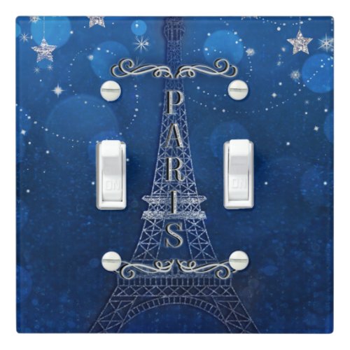 Night In Paris Under the Stars Whimsical Light Switch Cover