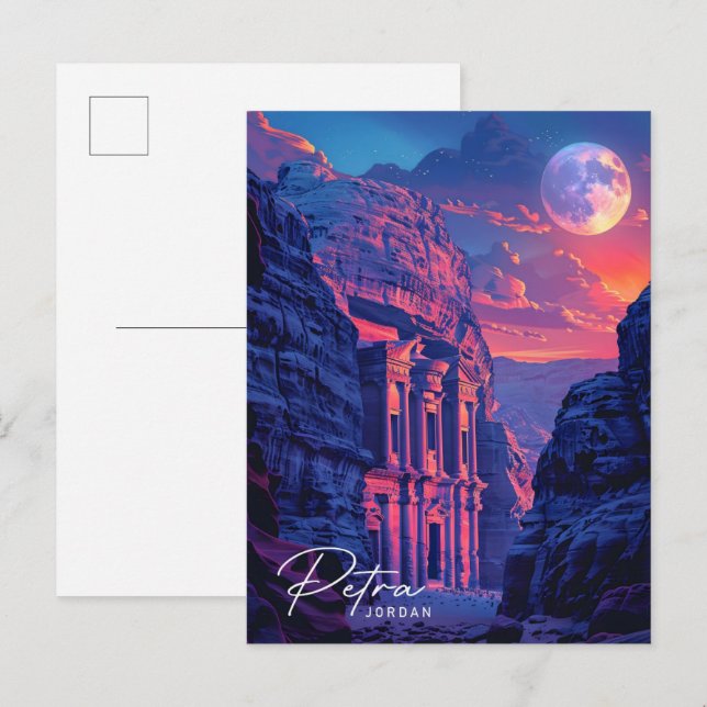 Night in Petra Jordan Travel  Postcard (Front/Back)