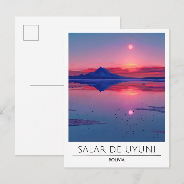 Night in Salar de Uyuni Bolivia Travel  Postcard (Front/Back)
